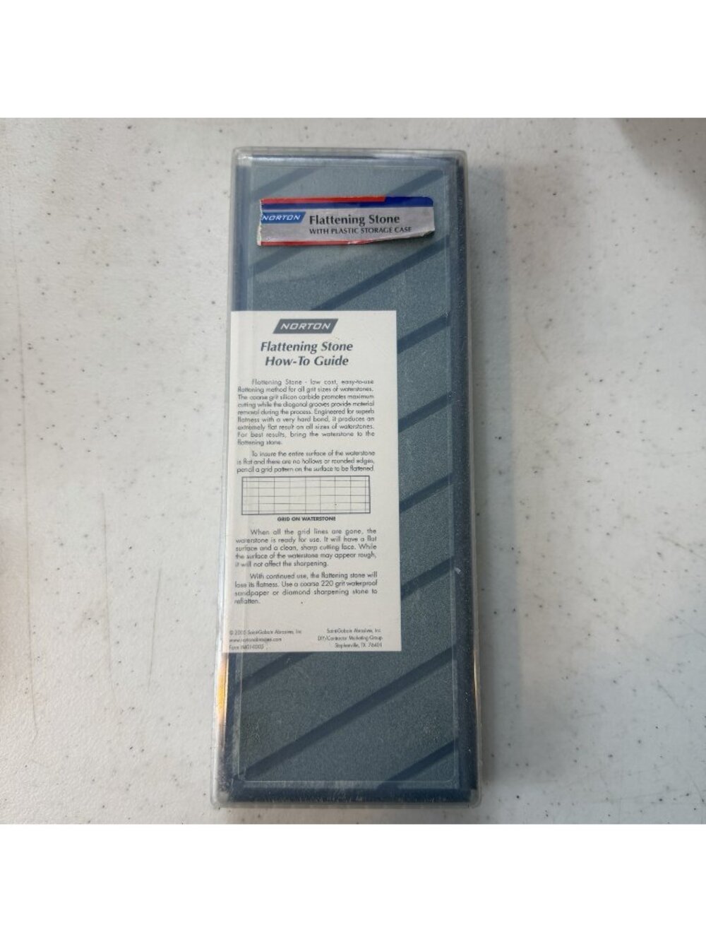 Norton Flattening Stone Comes in Plastic Case 9" X 3"x 3/4” NEW